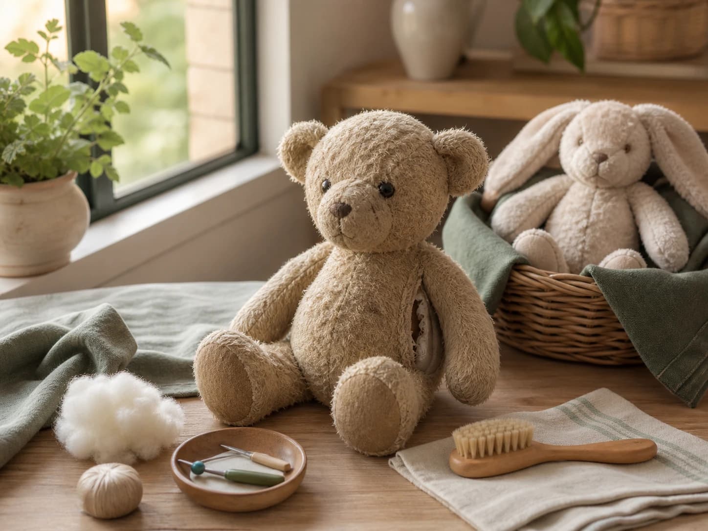 A group of well-loved toys prepared for specialist care
